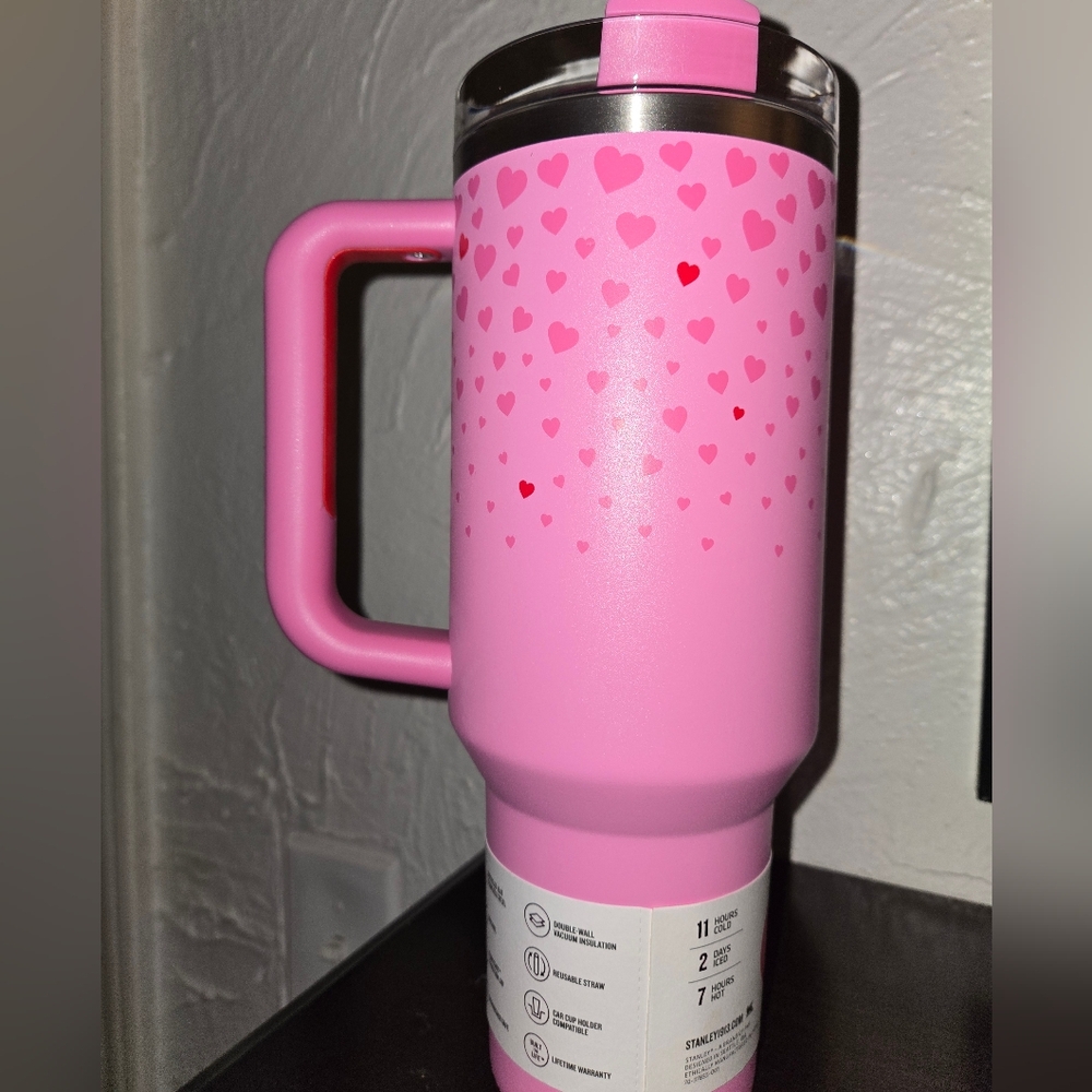 Stanley Pink Heart Tumbler - Picture 2 of 2
